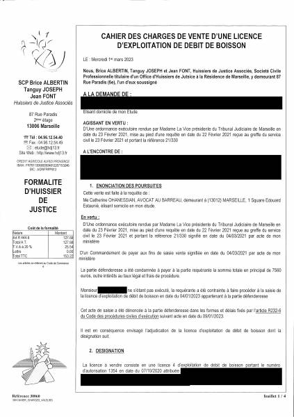 cahier des charges licence 4